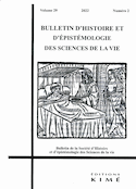 Bulletin d'histoire et d'épistémologie des sciences de la vie, v. 29, no 02